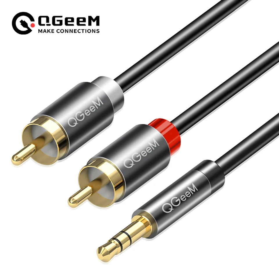 Genius Home Cinema - Кабель QGeeM RCA 2RCA на 3.5