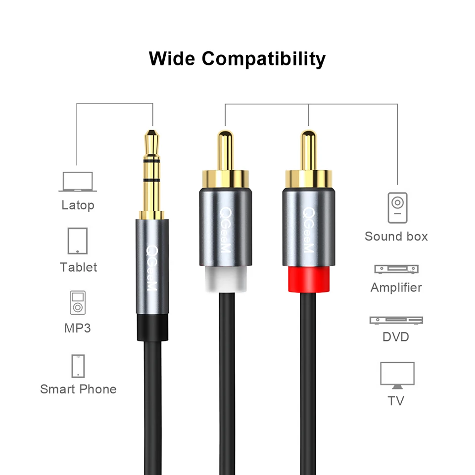 Кабель QGeeM RCA 2RCA на 3.5 м – обзор и цена Genius Home Cinema
