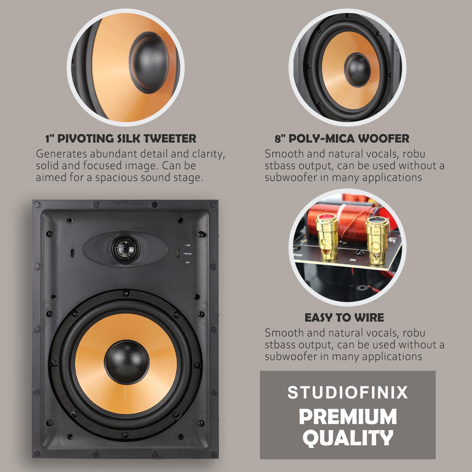 STUDIOFINIX 8-дюймовые 2-полос – обзор и цена Home Cinema Blanc